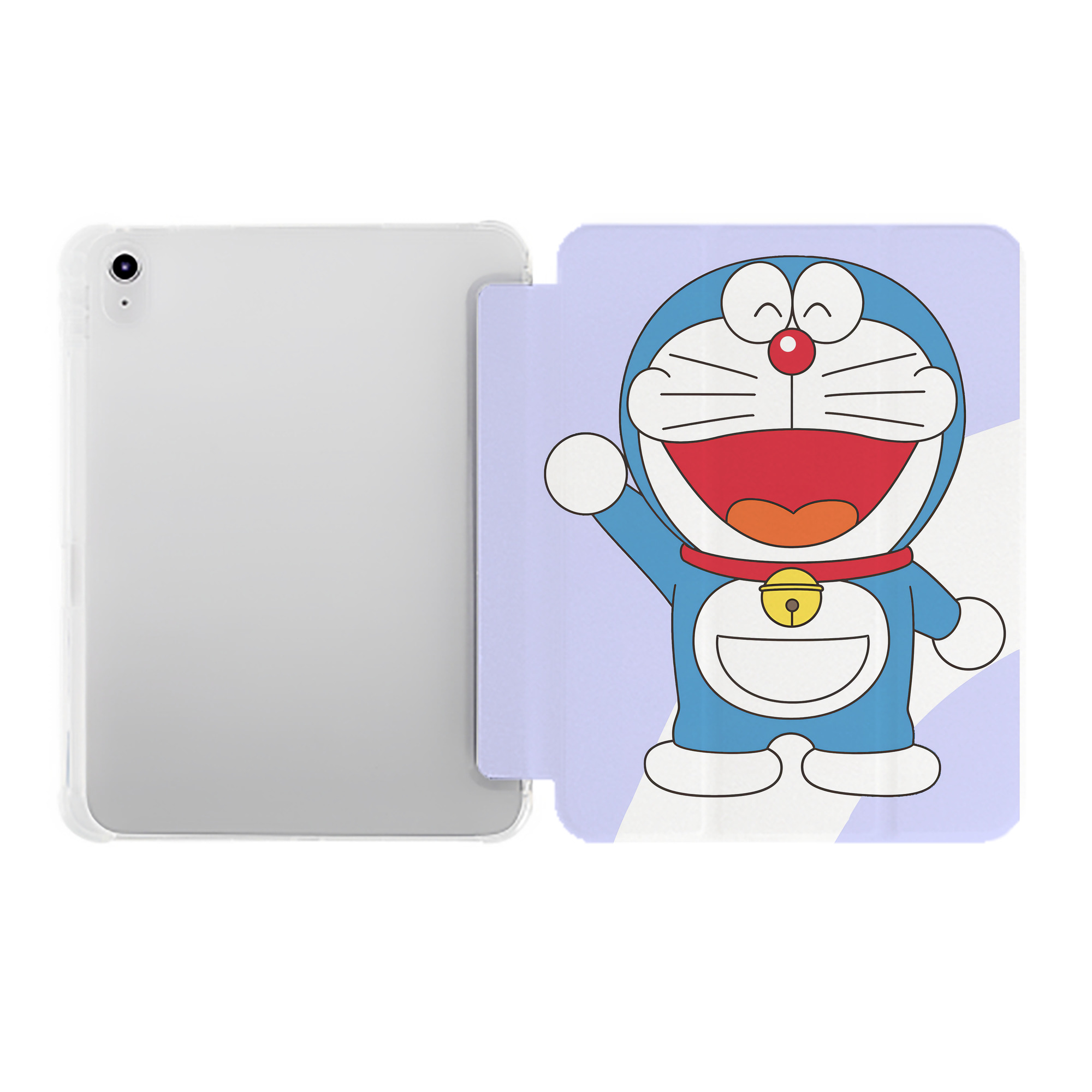 （画像用） ドラえもん Doraemon IPad ケース ペン収納付き 三つ折りスタンド PUレザー×シリコン 対応機種9.5/10.5/10.9インチ